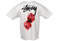 Stussy Fuzzy Dice Tee White