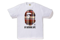 BAPE Check By Bathing Ape Tee White/Red