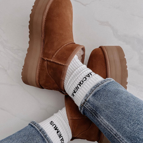 UGG Women's Boots Classic Ultra Mini Platform Chestnut