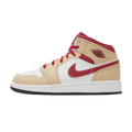 Jordan 1 Mid Light Curry Cardinal (GS)