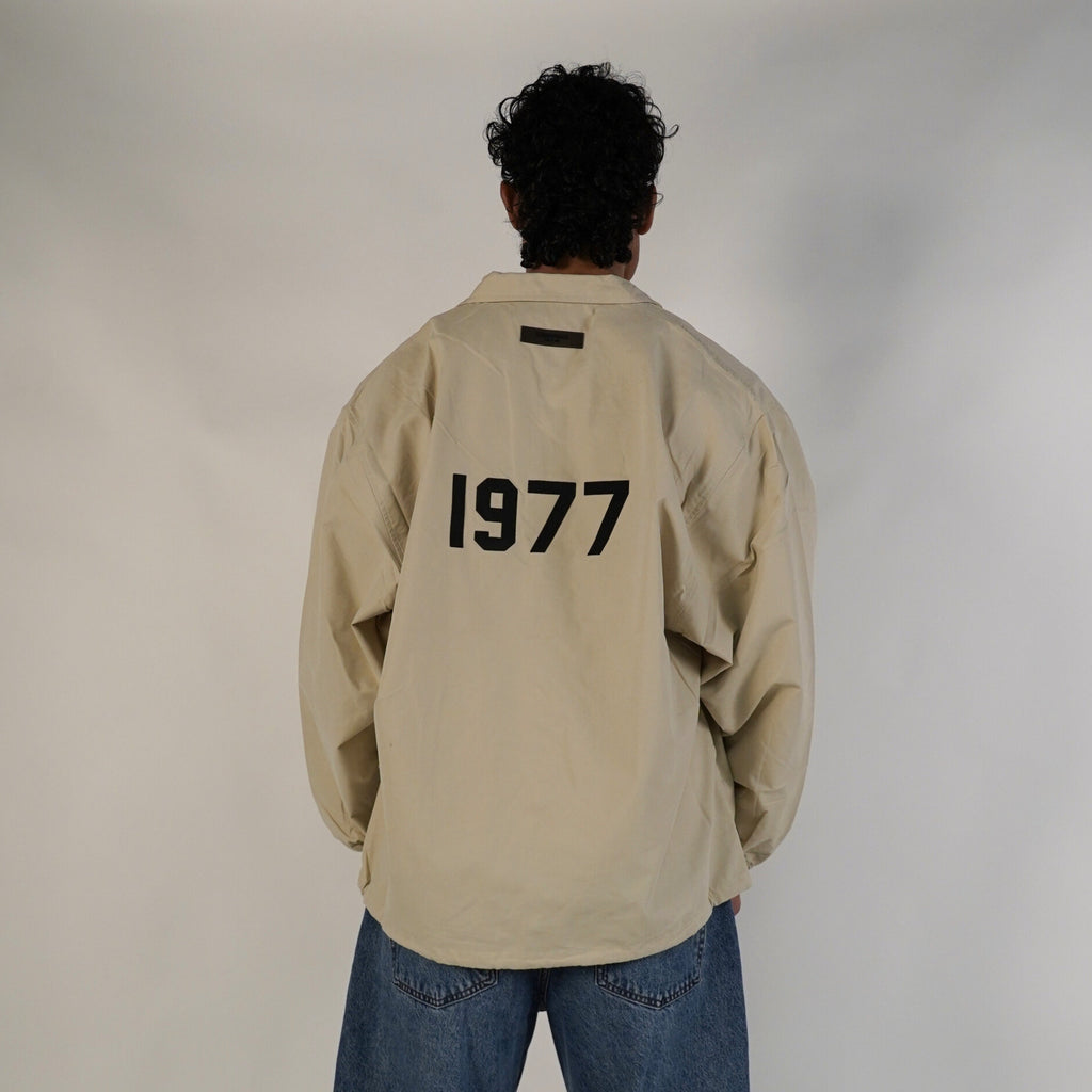 Fear of God Essentials FW20 Coach Jacket 1977 Wheat