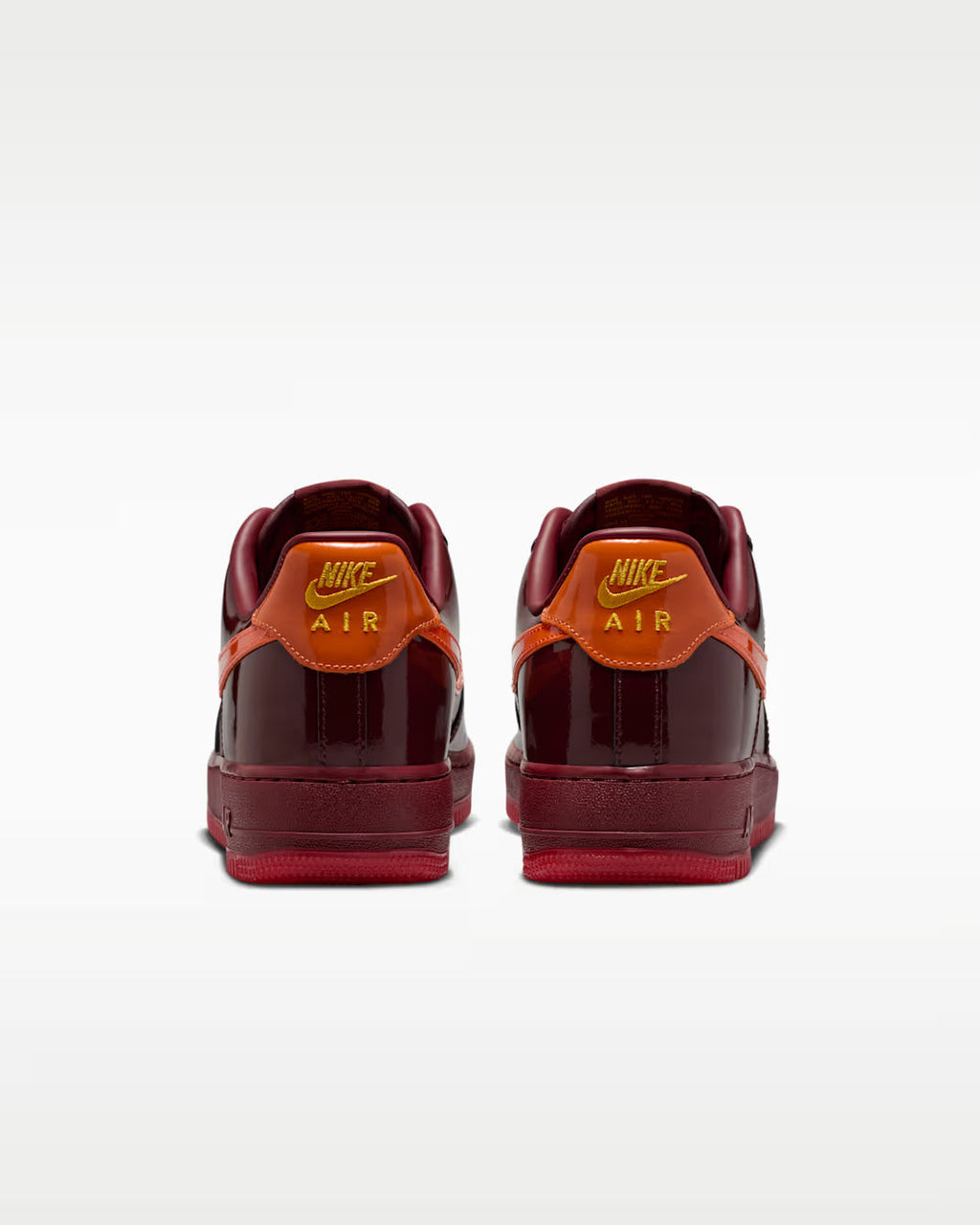 Nike Air Force 1 Low Patent Leather Dark Team Red Safety Orange