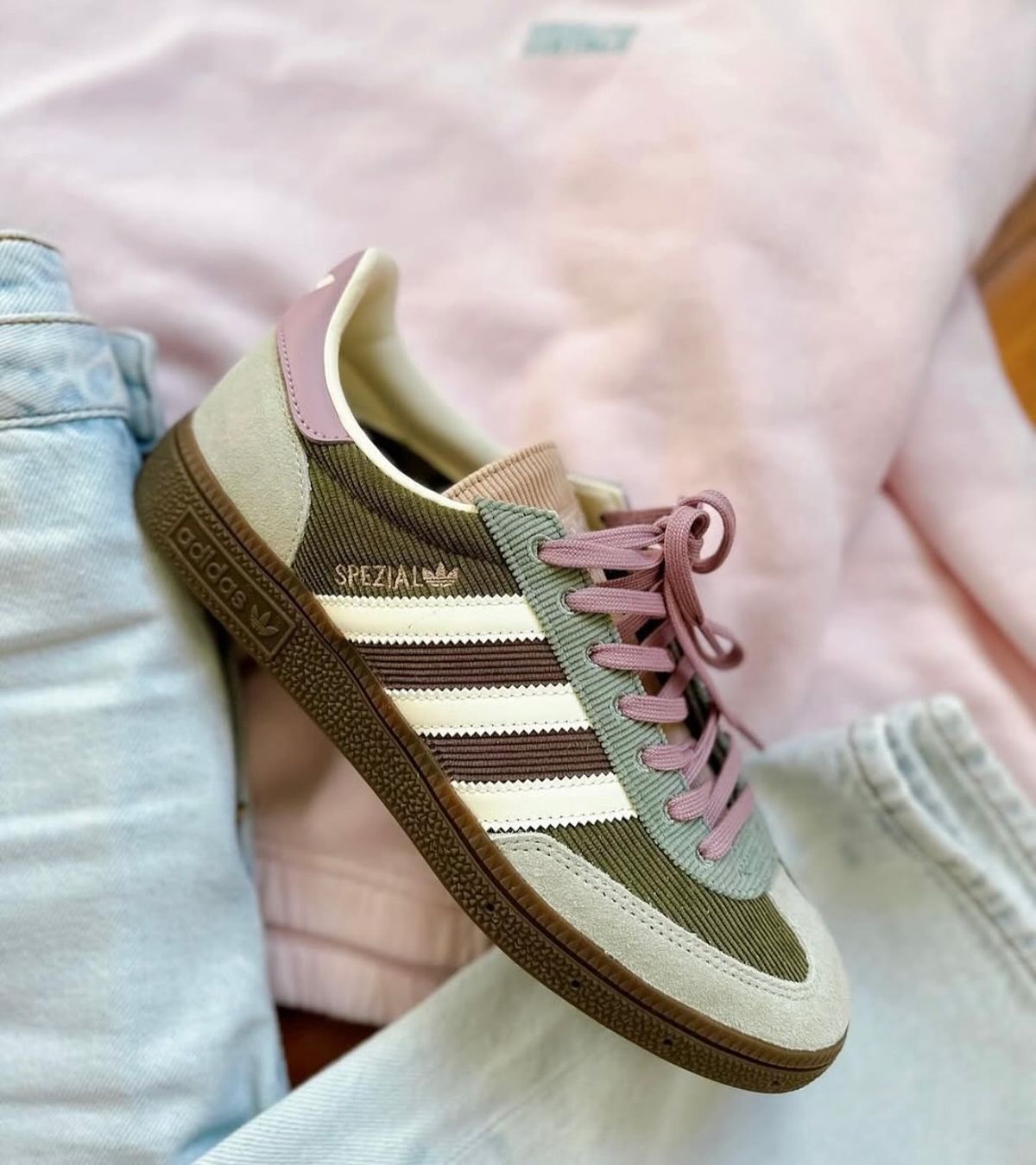 Adidas Handball Spezial Silver Green Magic Mauve