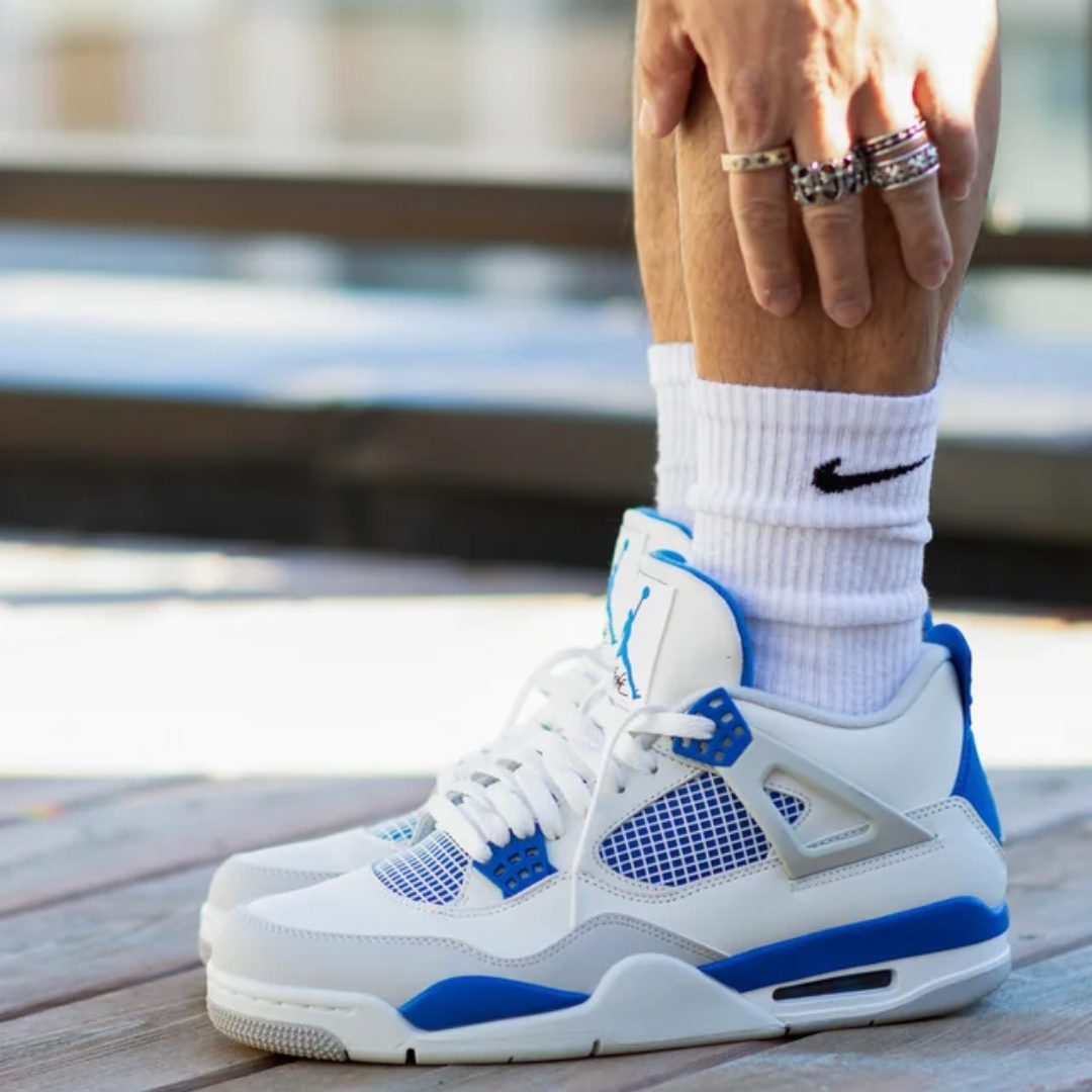 Nike Men's Sneakers Air Jordan 4 Retro Military Blue