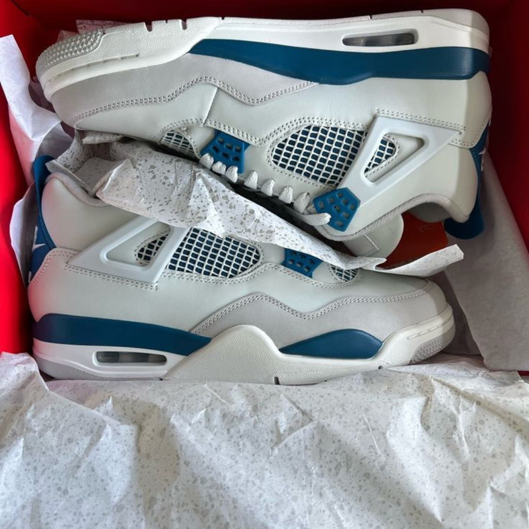 Nike Men's Sneakers Air Jordan 4 Retro Military Blue
