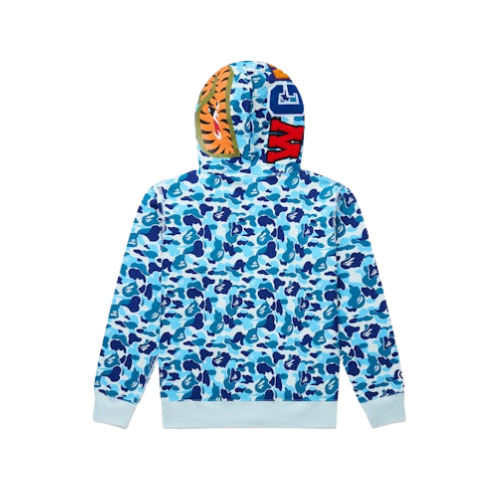 BAPE ABC Camo Shark Full Zip Hoodie Light Blue