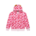 BAPE ABC Camo Shark Full Zip Hoodie Pink