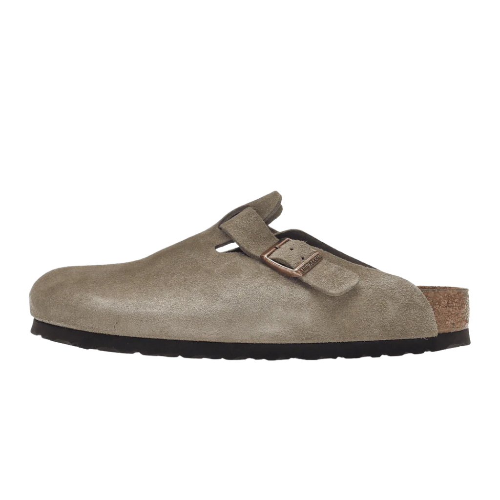 Birkenstock Boston Soft Footbed Suede Taupe