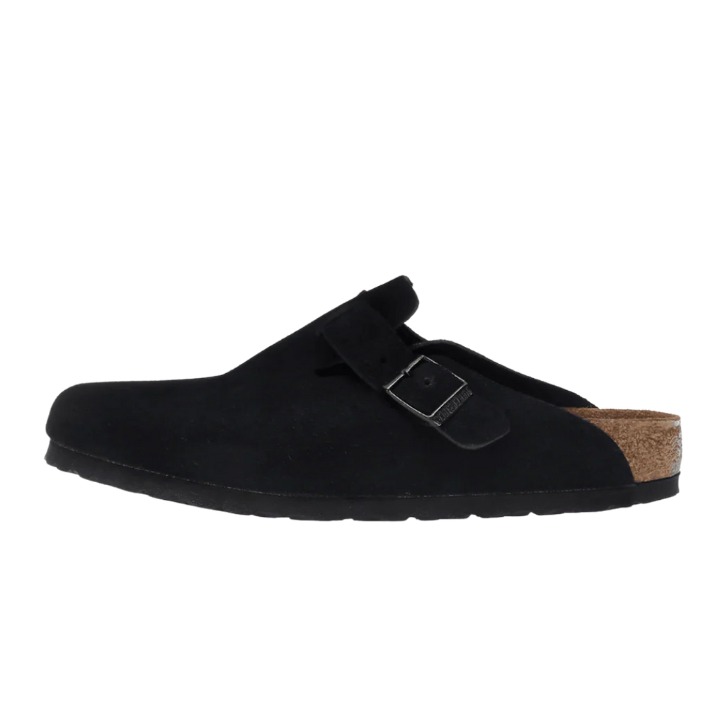Birkenstock Boston Soft Footbed Suede Black