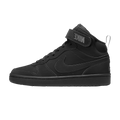 Nike Court Borough Mid 2 Triple Black Nubuck (GS)