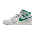 Jordan 1 Mid White Pure Platinum Pine Green (GS)