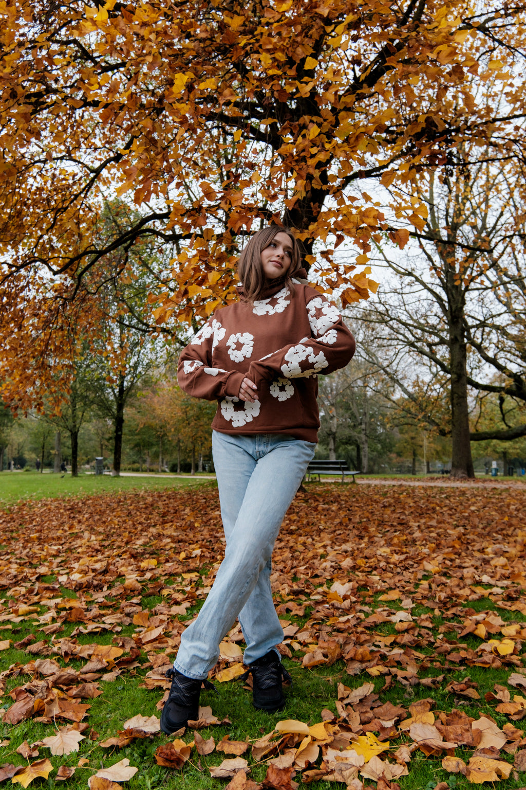 Denim Tears The Cotton Wreath Hoodie Brown