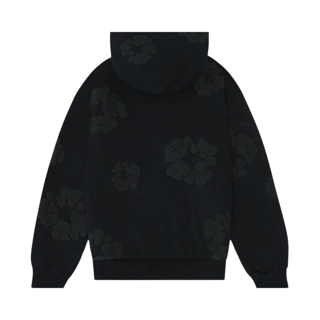 Denim Tears The Cotton Wreath Hoodie Black Monochrome