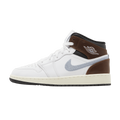 Jordan 1 Mid SE White Brown Blue Grey (GS)