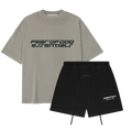 Fear of God Essentials 90s Smoke Grey T-shirt + SS25 Jet Black Korte Broek