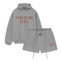 Fear of God Essentials Dark Heather Hoodie + Dark Heather Korte Broek