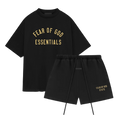 Fear of God Essentials FW24 Black Yellow Summer Set