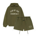 Fear of God Essentials FW24 Military Hoodie + Military Korte Broek