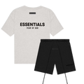 Fear of God Essentials Light Oatmeal T-shirt + Stretch Limo Korte Broek