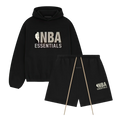 Fear of God Essentials NBA Black Grey Hoodie + NBA Black Grey Korte Broek