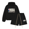 Fear of God Essentials NBA Black White Hoodie + NBA Black White Korte Broek