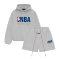 Fear of God Essentials NBA Light Heather Hoodie + NBA Light Heather Korte Broek