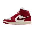 Jordan 1 Mid SE Red Cracked Leather