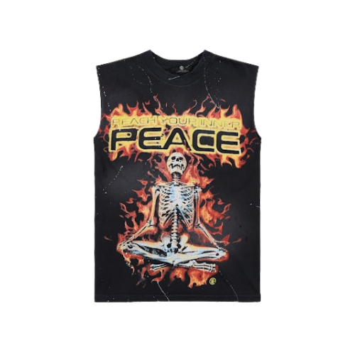 Hellstar Inner Peace Skeleton Sleeveless T-shirt Black