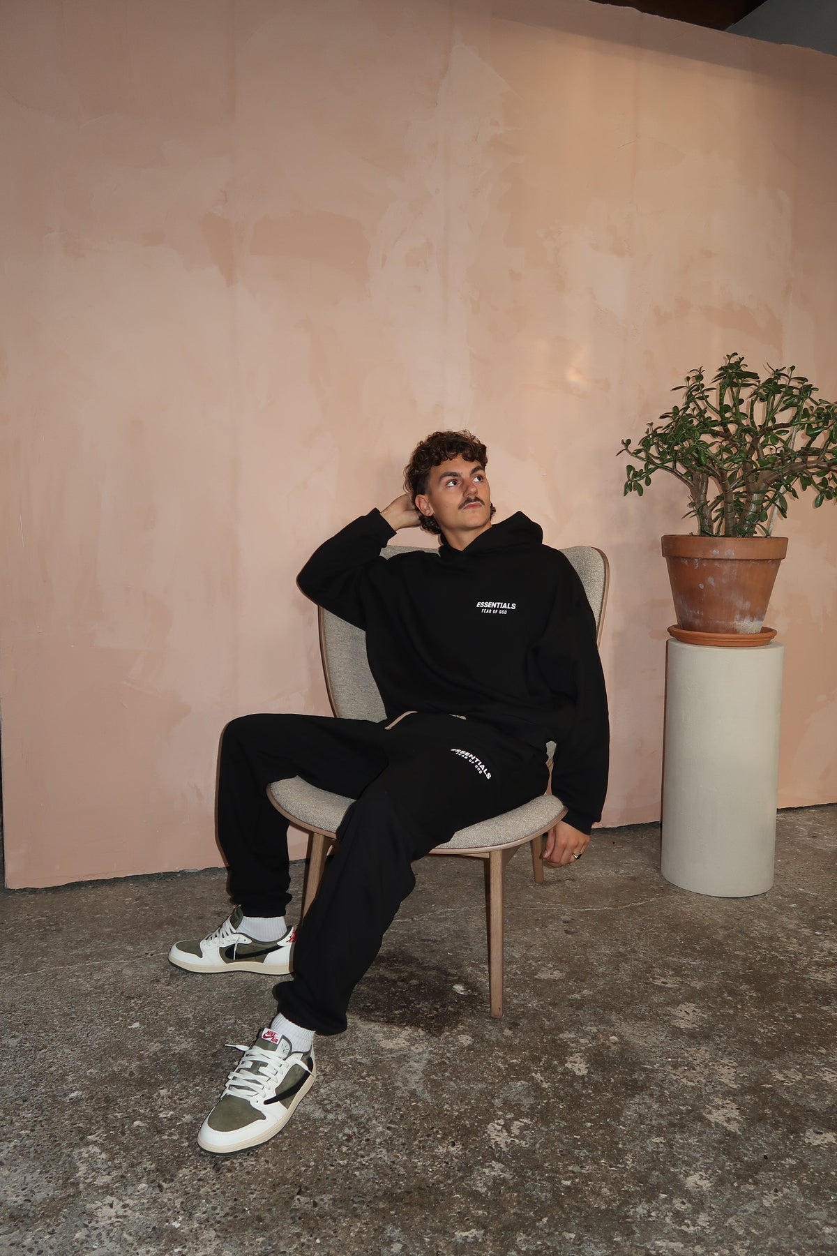 Fear of God Essentials FW24 Black White Long Pants