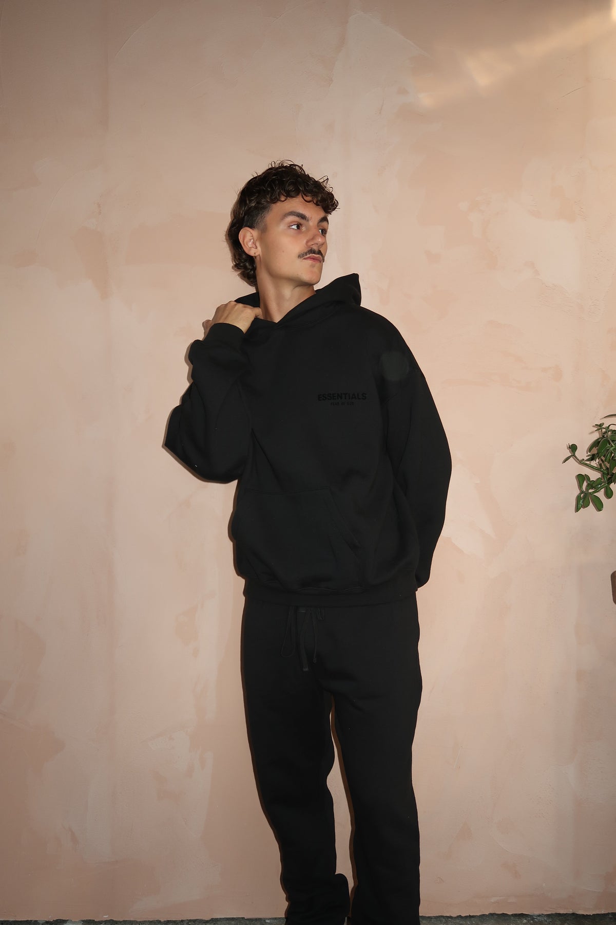 Fear of God Essentials Limo Black Hoodie