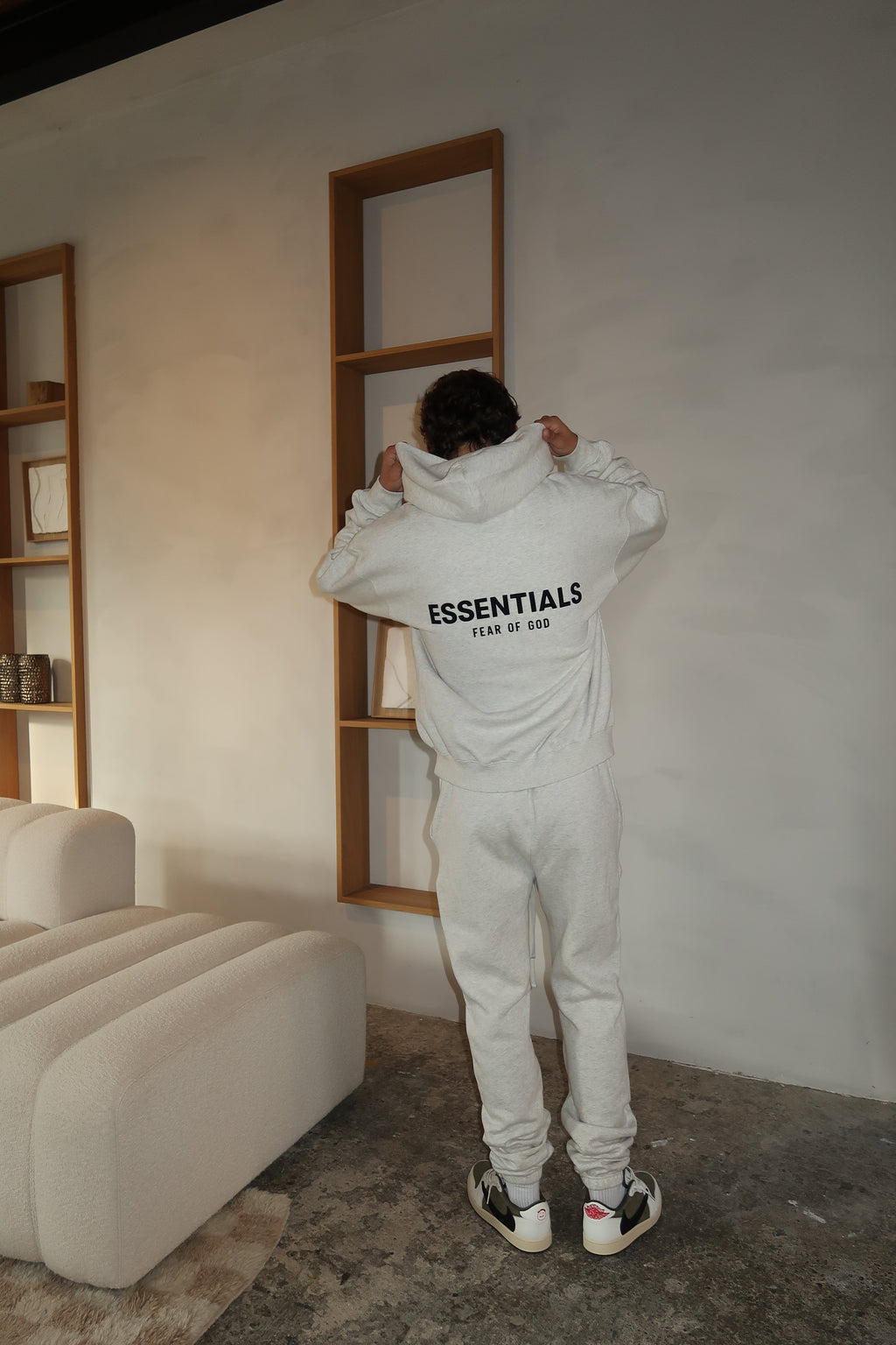 Fear of God Essentials Light Oatmeal Hoodie