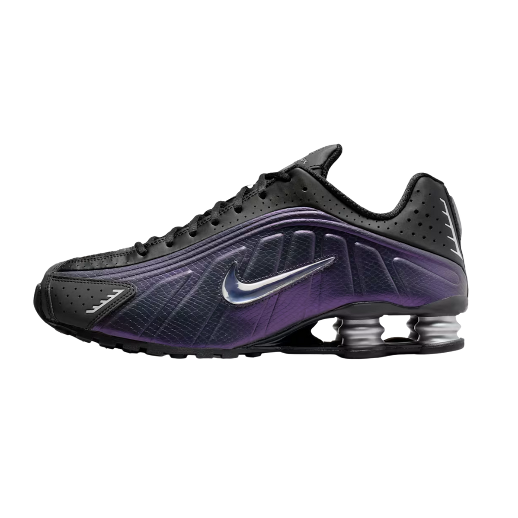 Nike Shox R4 Black Metallic Silver Purple Dynasty