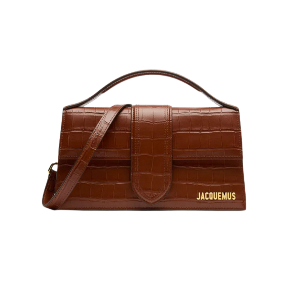 Jacquemus Le Grand Bambino Croco brown