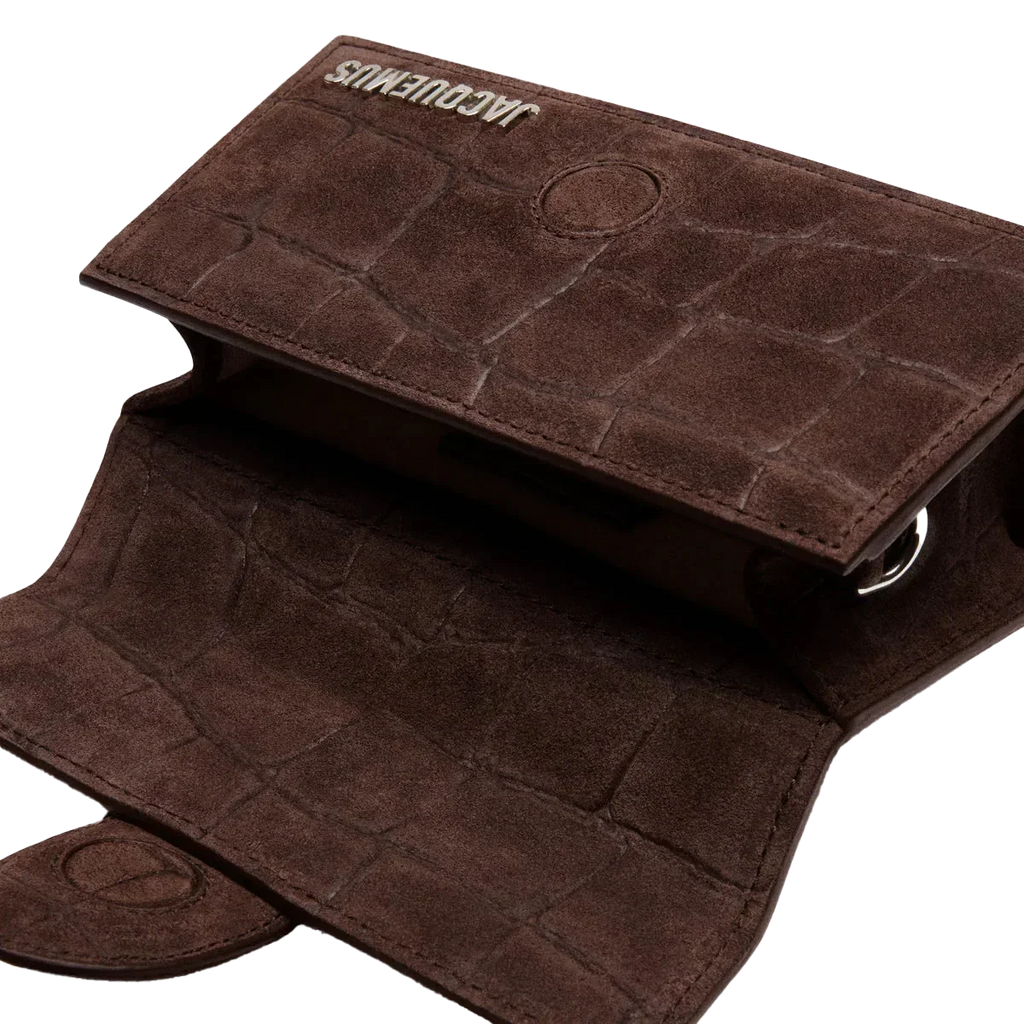 Jacquemus Le Bambino Croco Dark Brown
