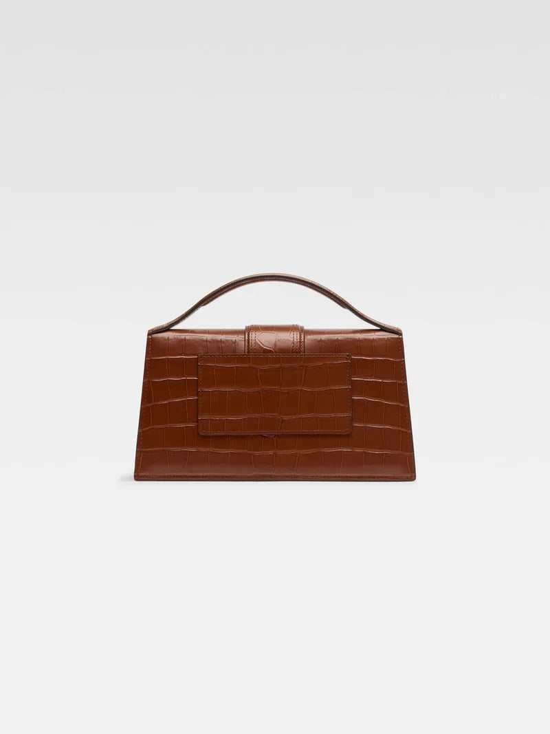 Jacquemus Le Grand Bambino Croco brown