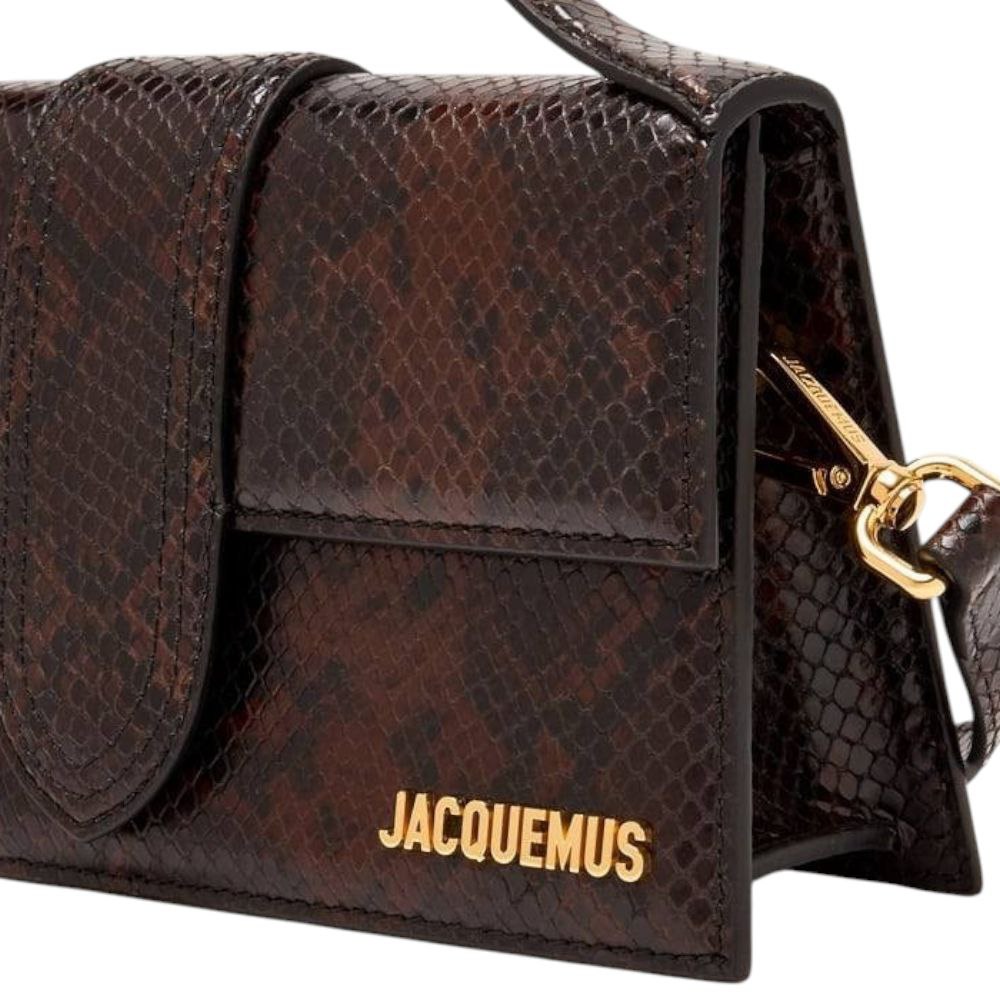 Jacquemus Le Grand Bambino Python dark