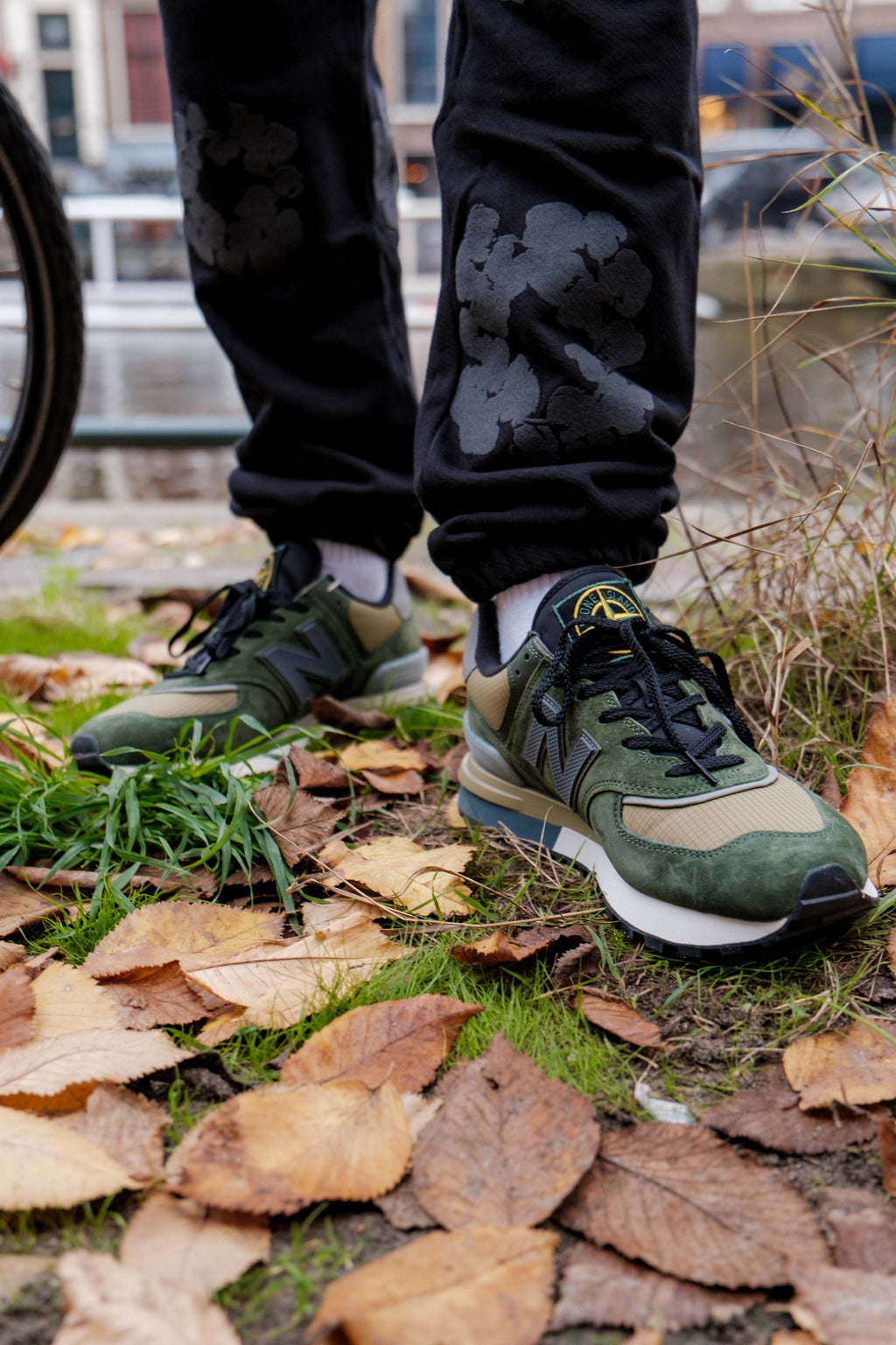 New Balance 574 x Stone Island Legacy Dark Green