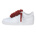 Nike Air Force 1 Low Rope Laces Burgundy Custom