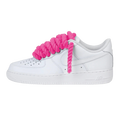 Nike Air Force 1 Low Rope Laces Neon Pink Custom