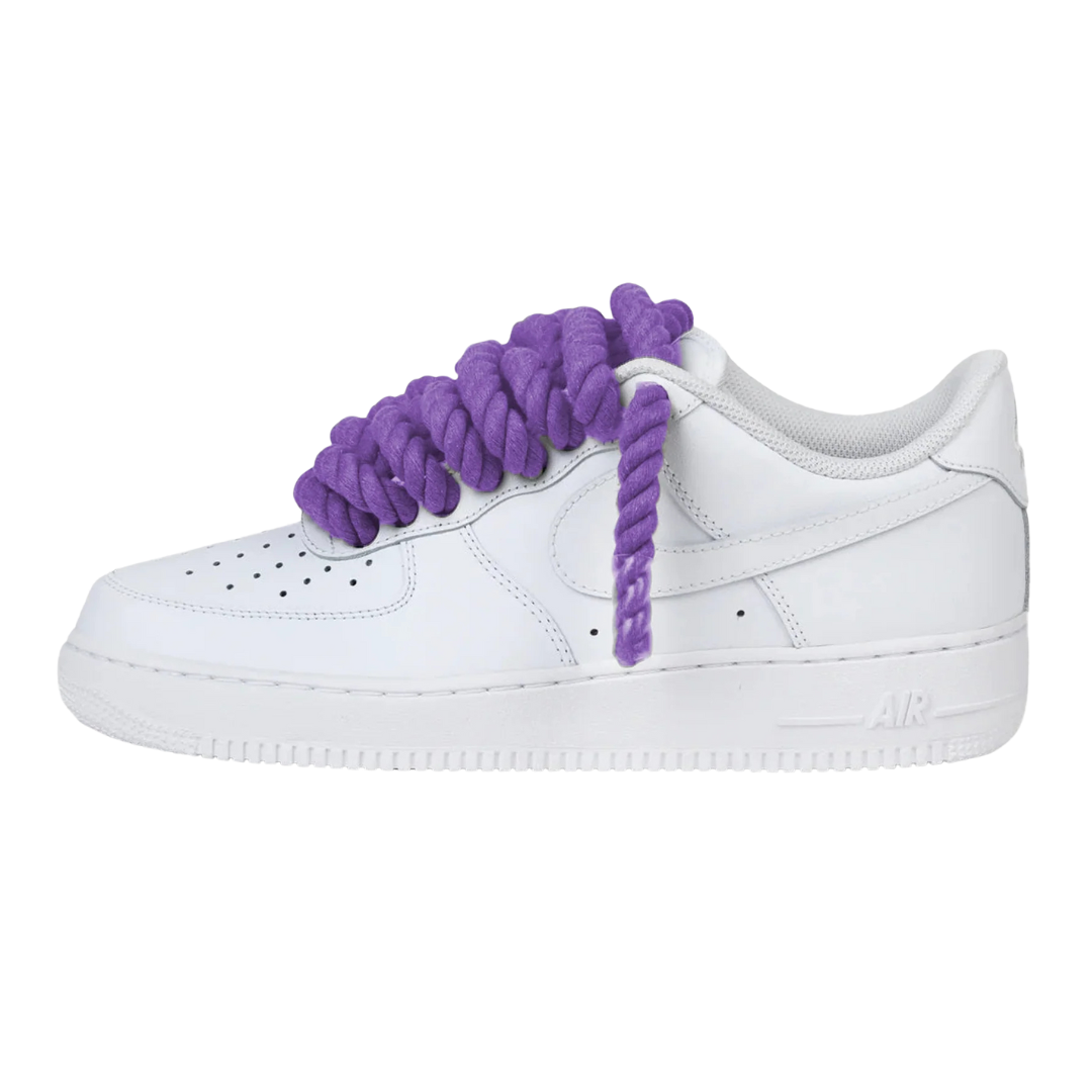 Nike Air Force 1 Low Rope Laces Purple Custom