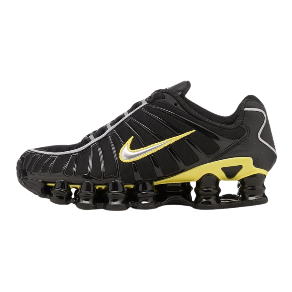 Nike Shox TL Black Dynamic Yellow Metallic Silver