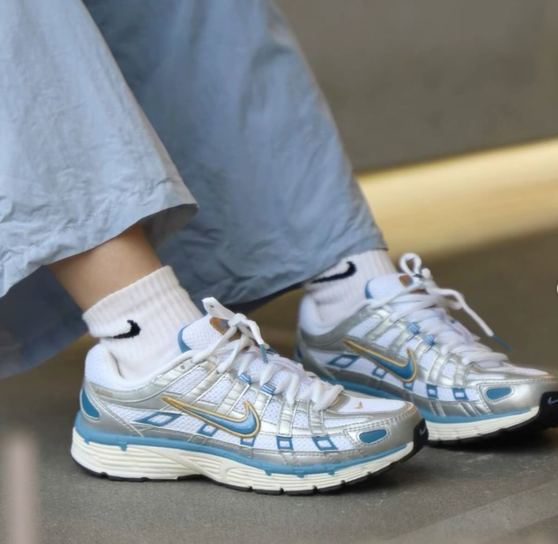 Nike P-6000 Metallic Silver Aegean Storm