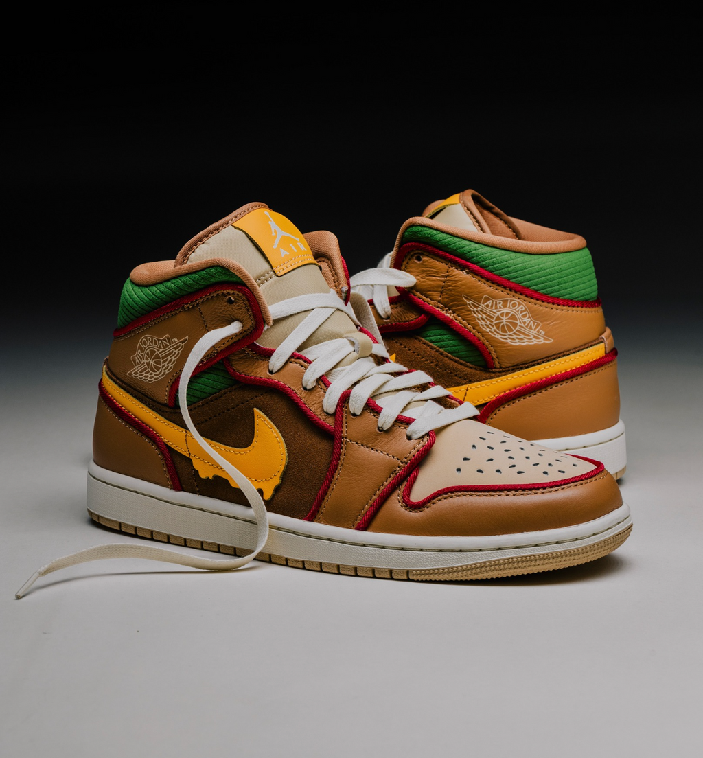 Jordan 1 Mid SE Cheeseburger