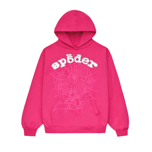 Sp5der Legacy Hoodie Pink White
