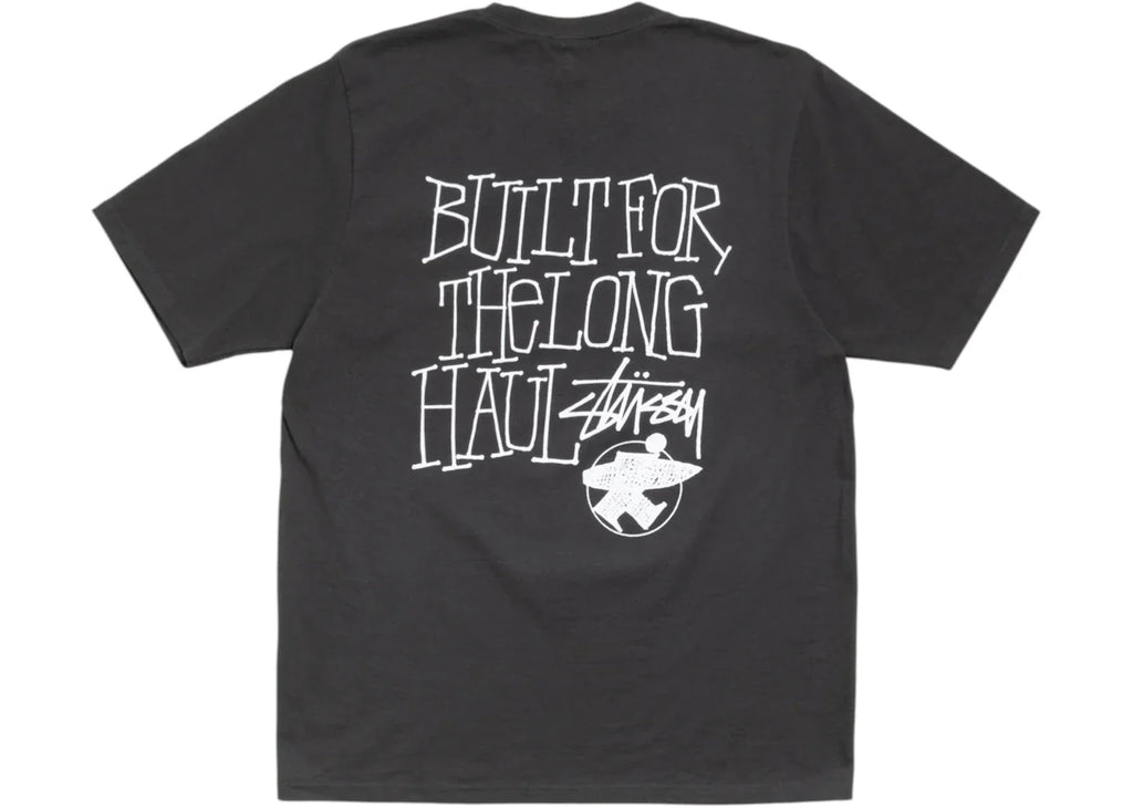 Stussy Long Haul Pigment Dyed Tee Faded Black