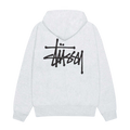 Stussy Basic Hoodie Ash Heather