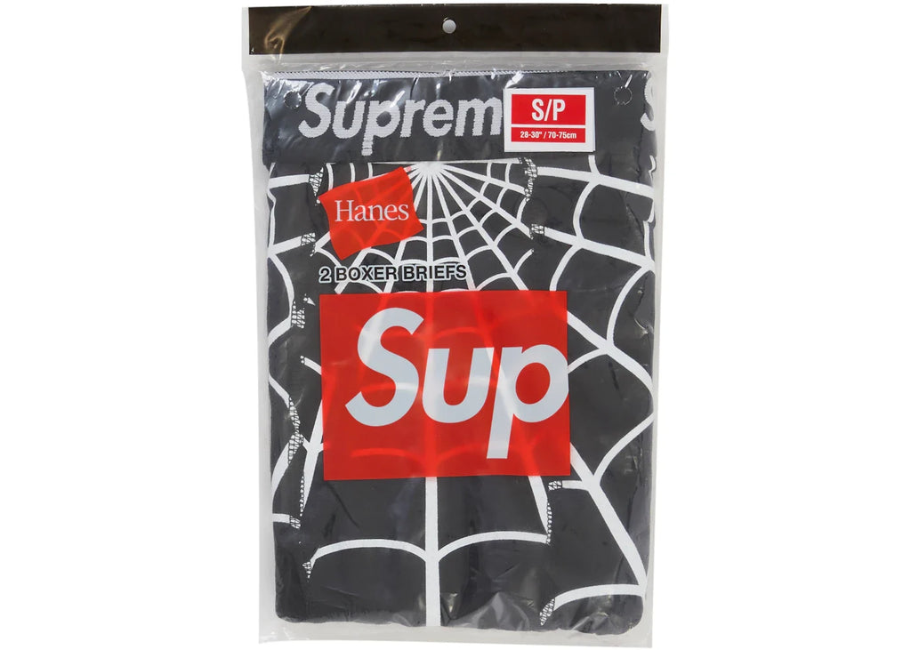 Supreme Hanes Spider-Man Boxer Briefs (2 Pack) Black