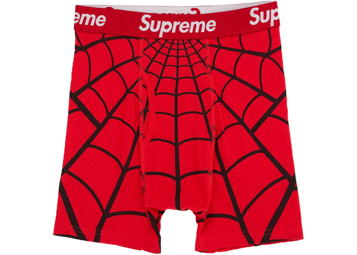 Supreme Hanes Spider-Man Boxer Briefs (2 Pack) Red