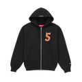 Supreme Devil S Logo Zip Up Hooded Sweatshirt Black
