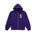Supreme Devil S Logo Zip Up Hooded Sweatshirt Purple
